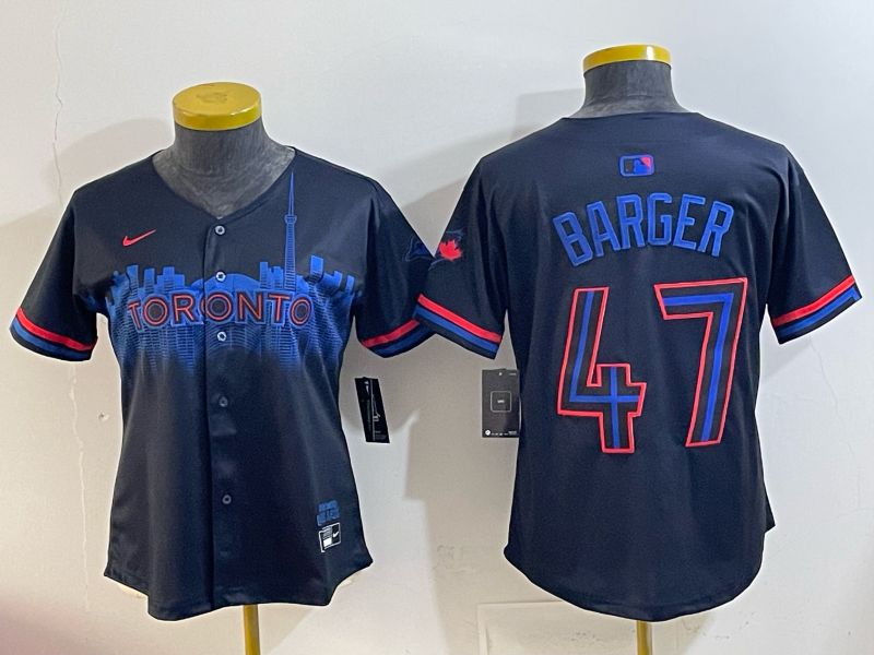 Youth 2025 Toronto Blue Jays #47 Barger black Joint Name Nike MLB Jersey style 001->youth mlb jersey->Youth Jersey